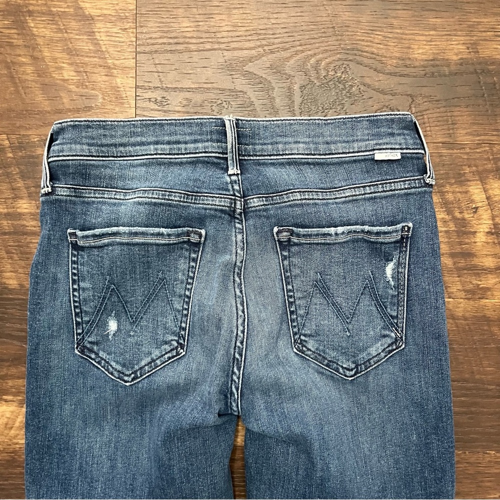 Mother Mid-Rise Dazzler ankle fray denim jeans weekend warrior 26 27 *READ* - Picture 12 of 12